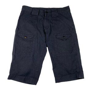 Moutain Research Canvas Cargo Half Pants Black men's size JPN L / 32x14.5